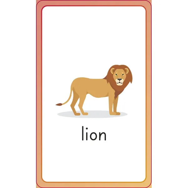 English for Everyone Junior First Words Animals Flash Cards