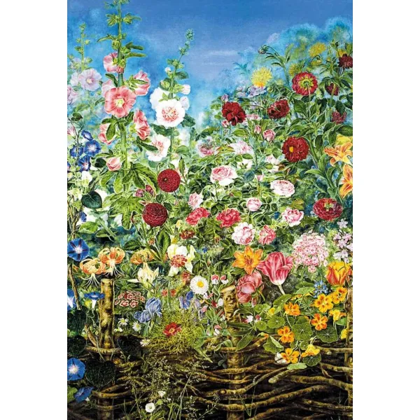 Flowers by the fence
