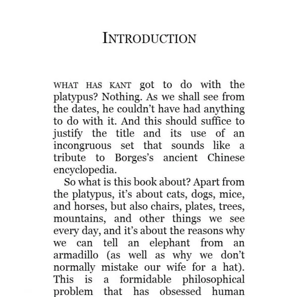 Kant and the Platypus