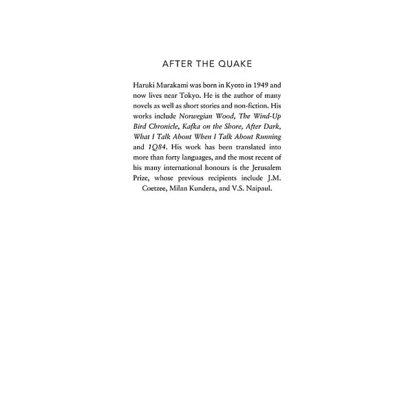 After the Quake. Haruki Murakami