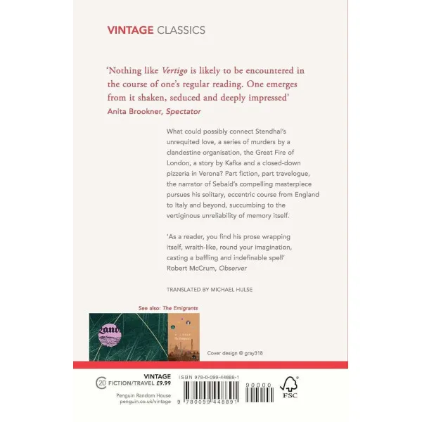 Vertigo. W.G. Sebald
