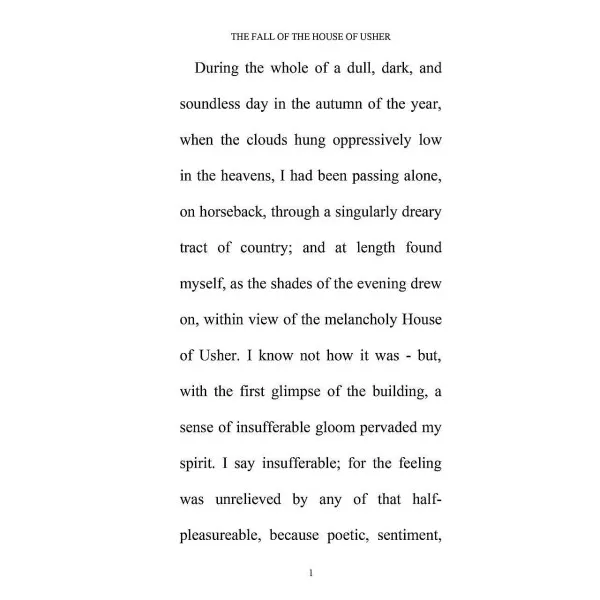 The Fall of the House of Usher. And Other Stories