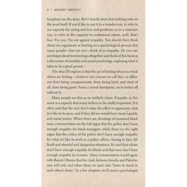 Against Empathy. Paul Bloom
