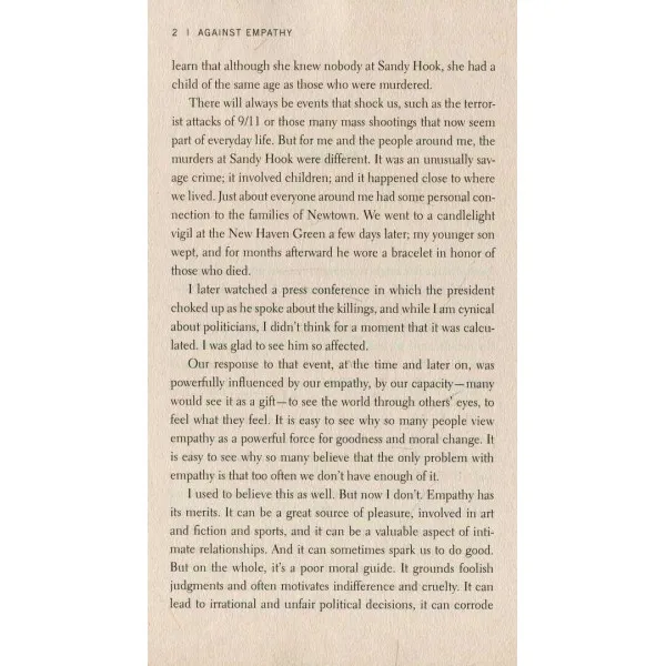 Against Empathy. Paul Bloom