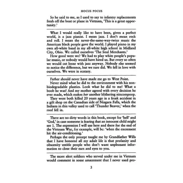 Hocus Pocus. Kurt Vonnegut
