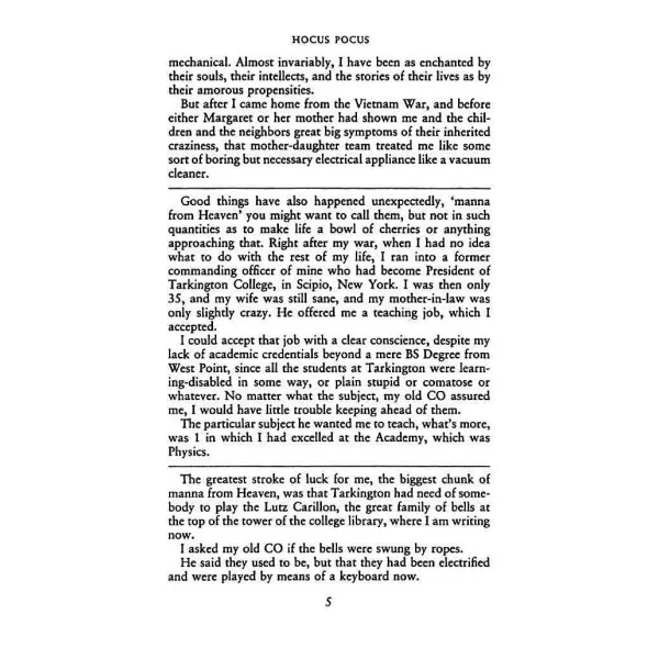Hocus Pocus. Kurt Vonnegut