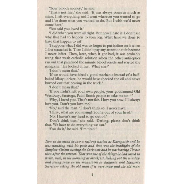The Snows of Kilimanjaro. Ernest Hemingway