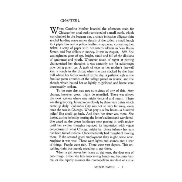 Sister Carrie. Theodore Dreiser