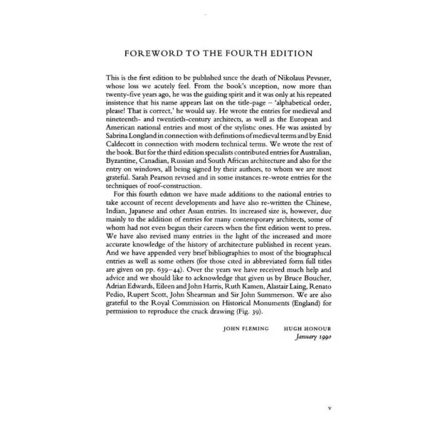 The Dictionary of Architecture. John Fleming