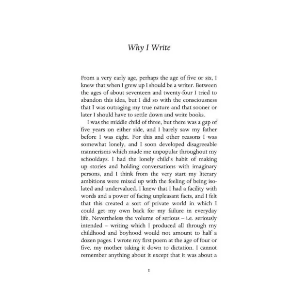 Why I Write. George Orwell
