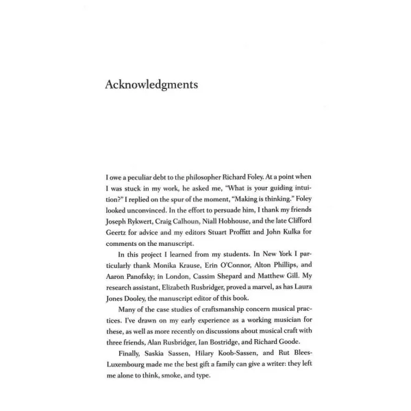The Craftsman. Richard Sennett