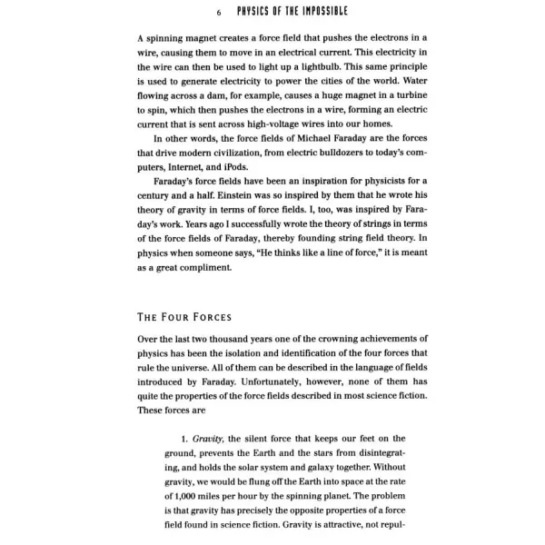 Physics of the Impossible. Michio Kaku