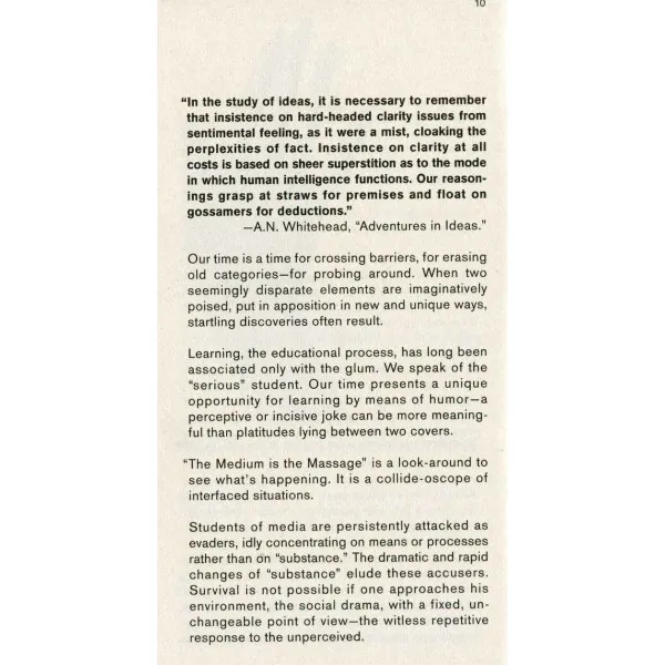 The Medium is the Massage. Marshall McLuhan