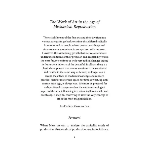 The Work of Art in the Age of Mechanical Reproduction
