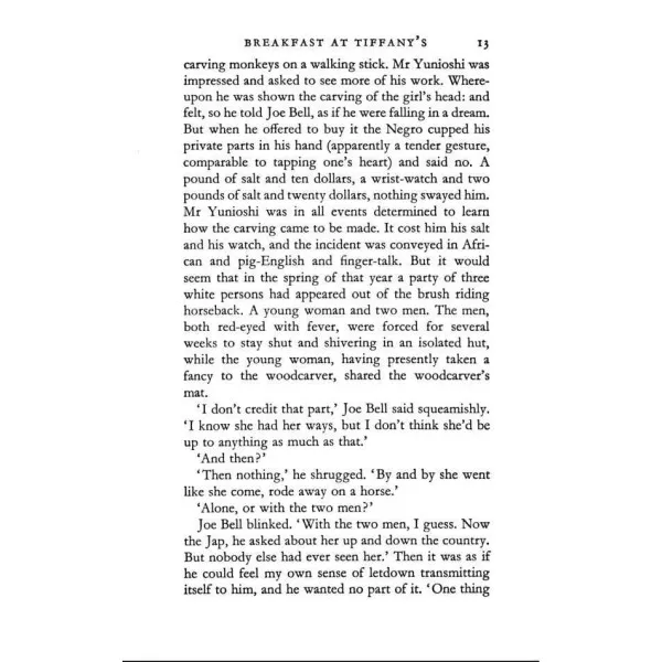 Breakfast at Tiffany's. Truman Capote
