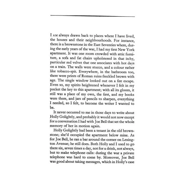 Breakfast at Tiffany's. Truman Capote