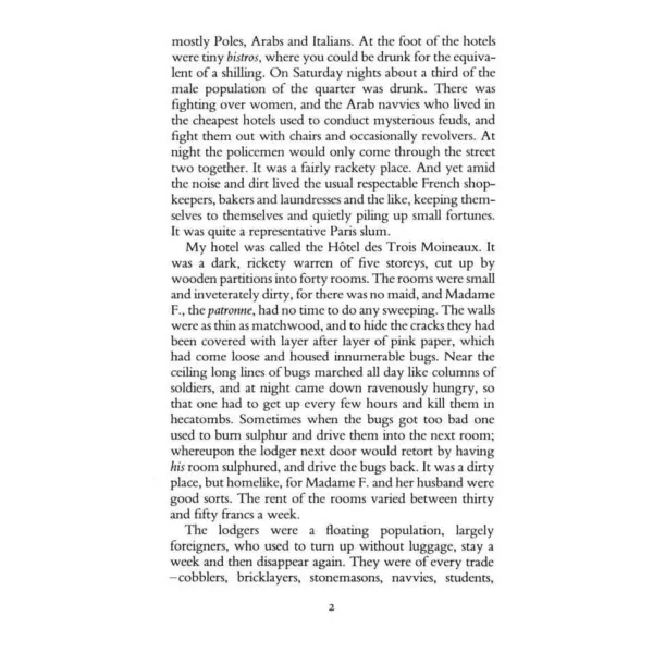 Down and Out in Paris and London. George Orwell