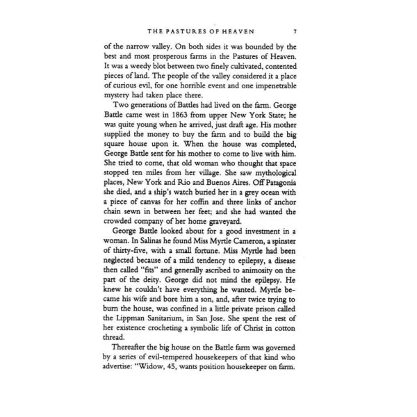 The Pastures of Heaven. Mr John Steinbeck