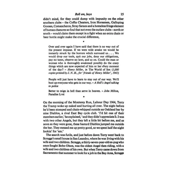 Hell's Angels. Hunter S Thompson