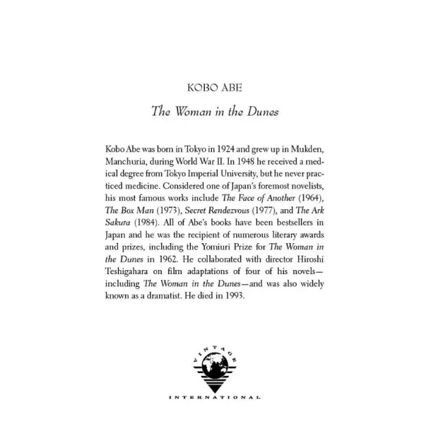 The Woman in the Dunes. Kobo Abe