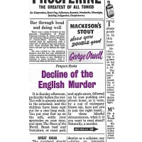 Decline of the English Murder. George Orwell
