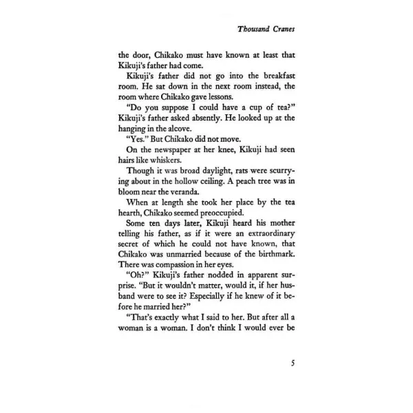 Thousand Cranes. Yasunari Kawabata