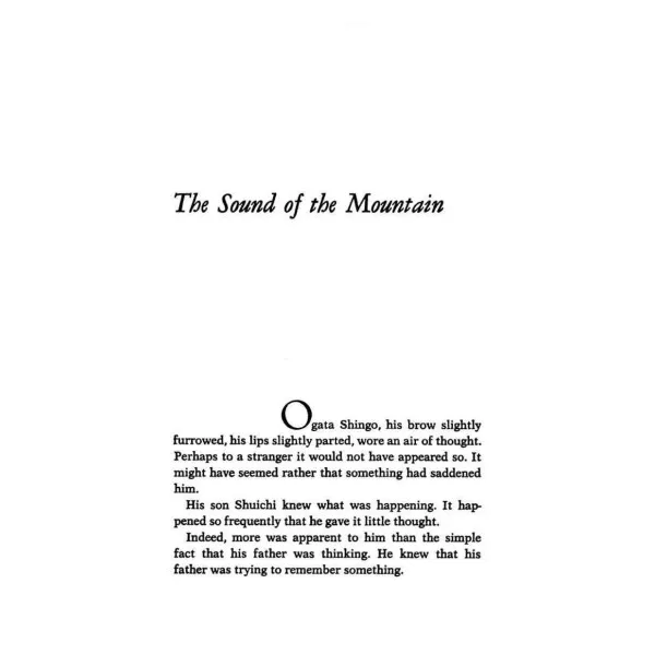 The Sound of the Mountain. Yasunari Kawabata