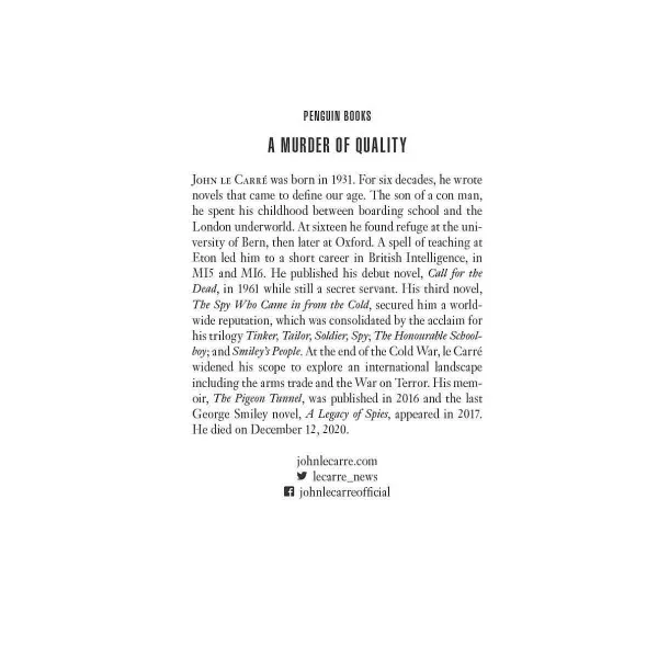 A Murder of Quality. John le Carré