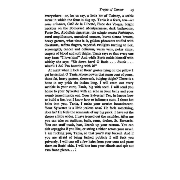 Tropic of Cancer. Henry Miller