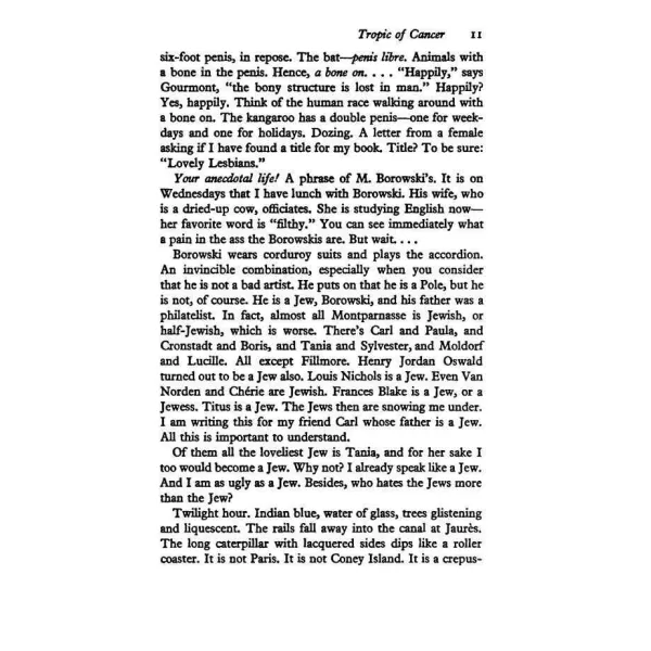 Tropic of Cancer. Henry Miller