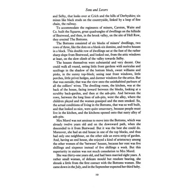 Sons and Lovers. D. H. Lawrence