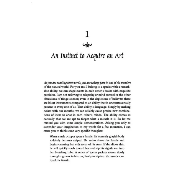 The Language Instinct. Steven Pinker