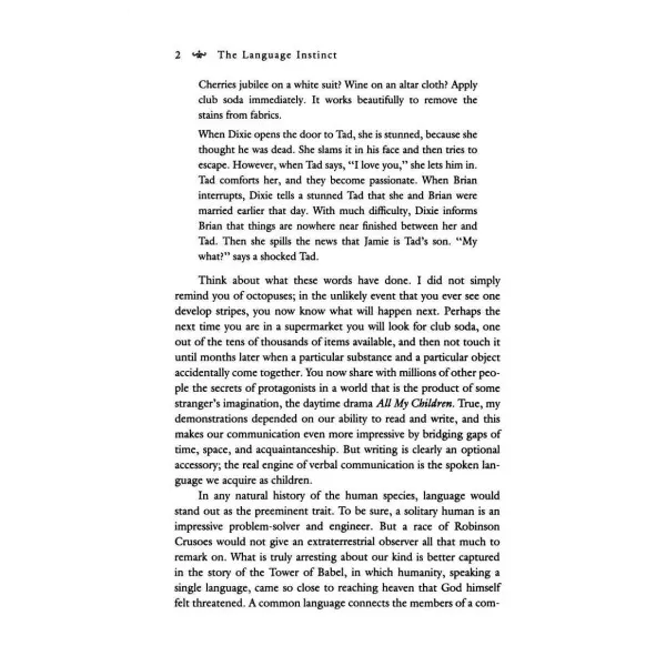 The Language Instinct. Steven Pinker