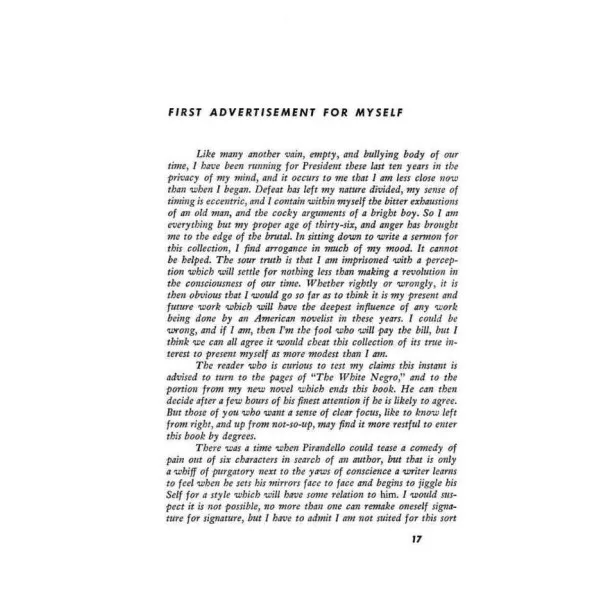 Advertisements for Myself