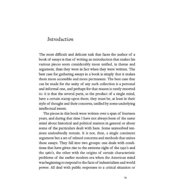 The Paranoid Style in American Politics. Richard Hofstadter