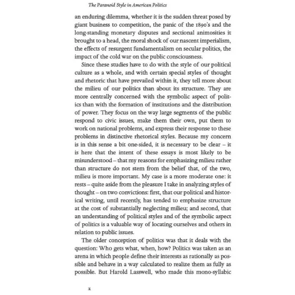 The Paranoid Style in American Politics. Richard Hofstadter
