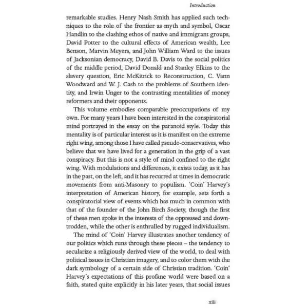 The Paranoid Style in American Politics. Richard Hofstadter
