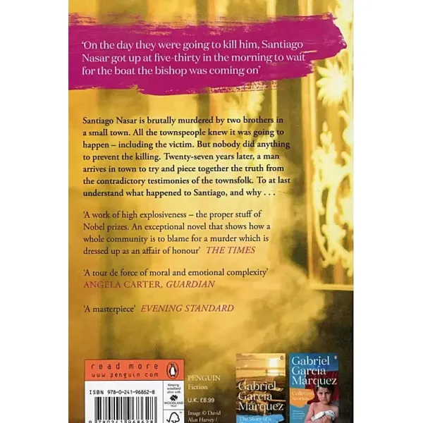 Chronicle of a Death Foretold. Gabriel Garcia Marquez