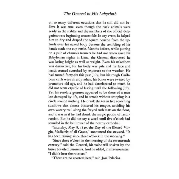 The General in His Labyrinth. Gabriel García Márquez