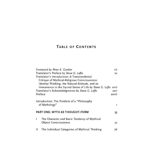 The Philosophy of Symbolic Forms, Vol. 2: Mythical Thought