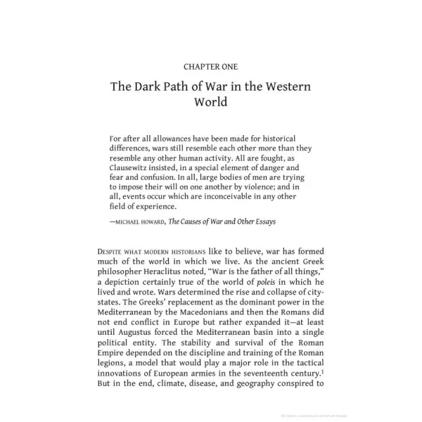 The Dark Path. The Structure of War and the Rise of the West