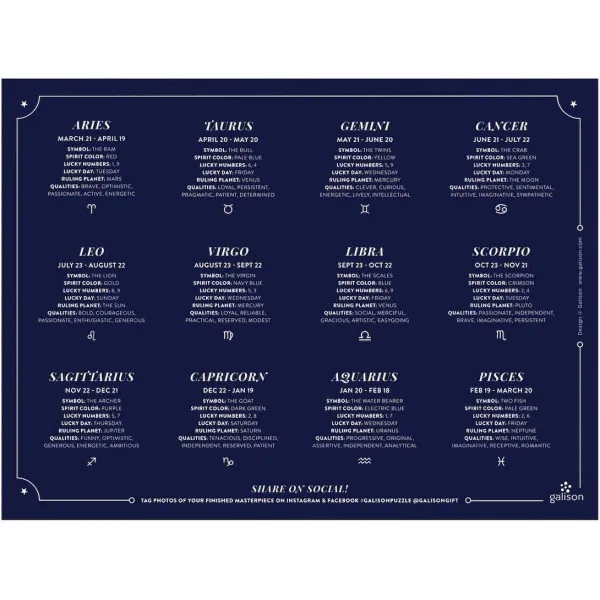 Astrology 1000 Piece Foil Puzzle