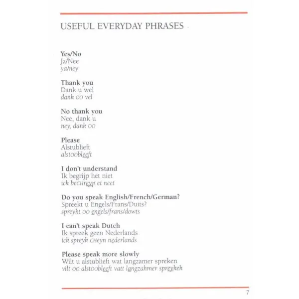 Dutch Phrase Book