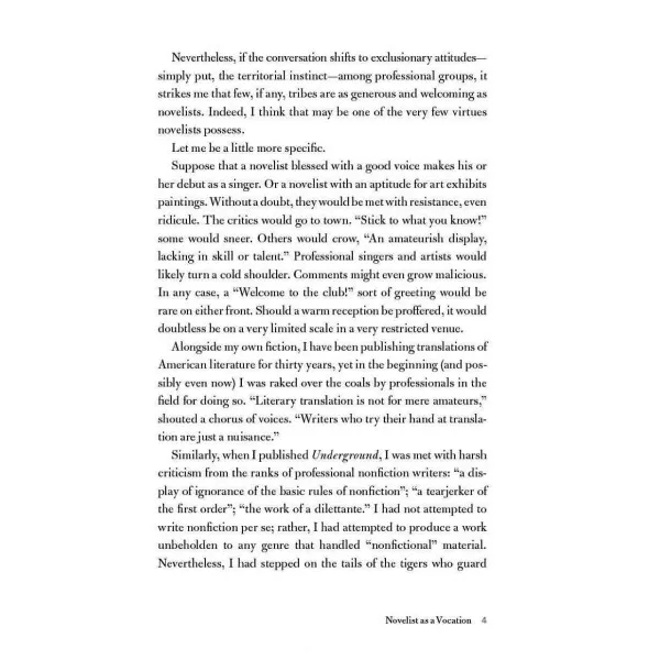 Novelist as a Vocation