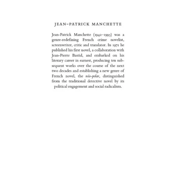 Nada. Jean-Patrick Manchette