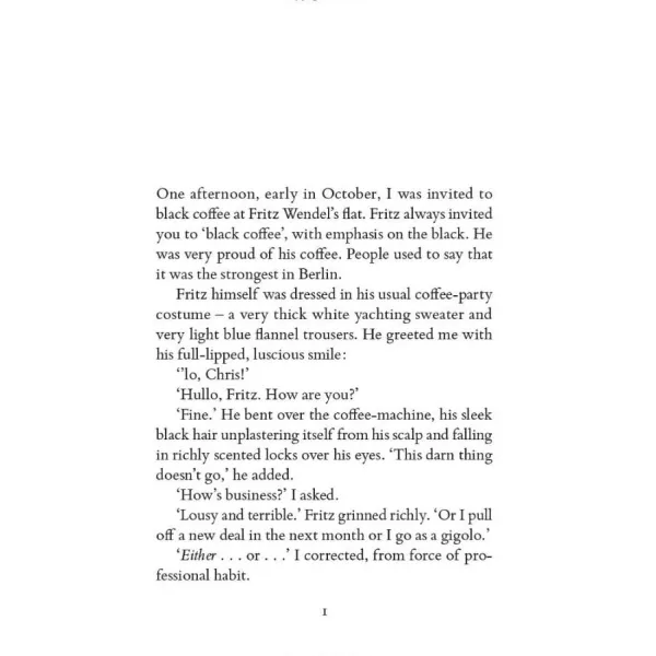 Sally Bowles. Christopher Isherwood