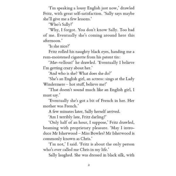 Sally Bowles. Christopher Isherwood