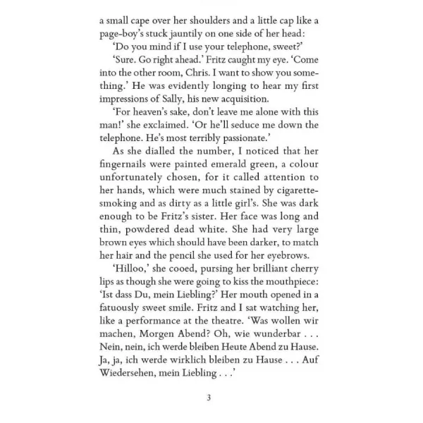 Sally Bowles. Christopher Isherwood