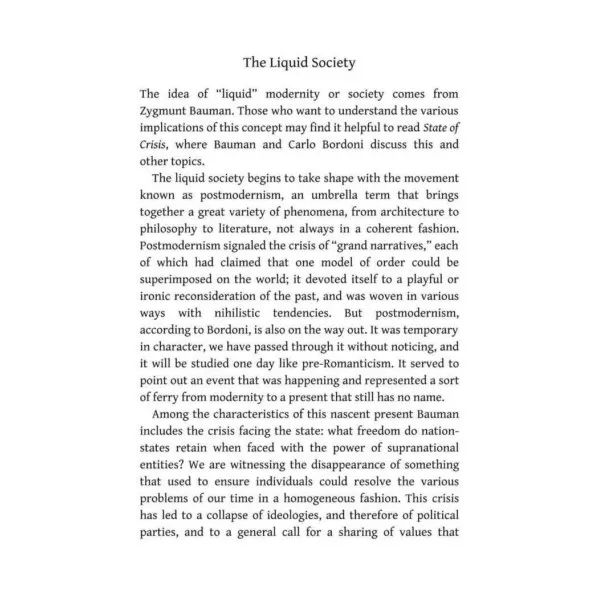 Chronicles Of A Liquid Society. Umberto Eco