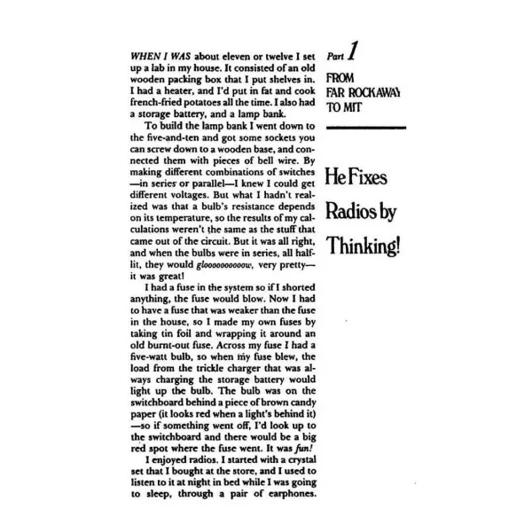 Surely You're Joking Mr Feynman. Adventures of a Curious Character